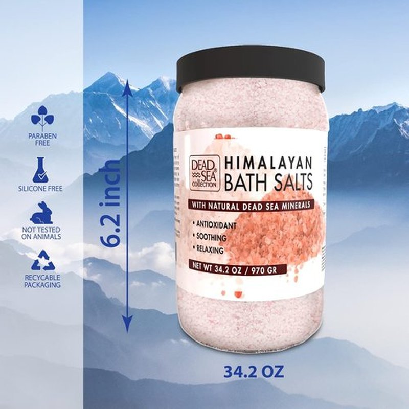 Dead Sea Collection Himalayan Bath Salts - Nourishing Minerals for Soothing Skin & Muscles | 34.2 Oz