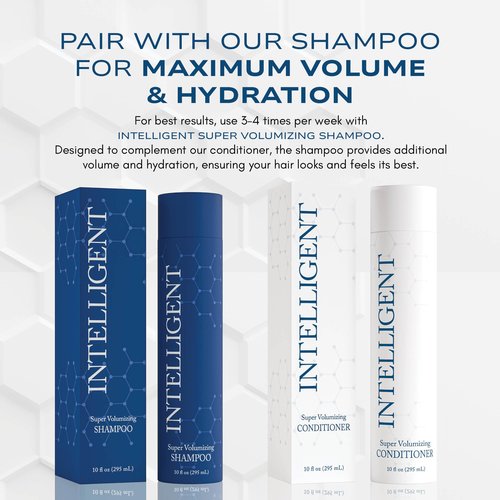 Intelligent Super Volumizing Hair Loss Conditioner - Strengthens Weakened Hair and Maximizes Volume | All Hair Types for Men and Women | 10 fl oz (290 ml)