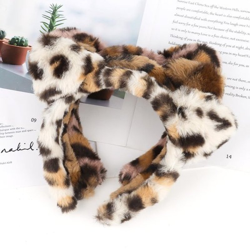 Jaciya Cat Ears Headbands for Women Leopard Headband Cheetah Ears Head Bands Party Costume Hair Accessories