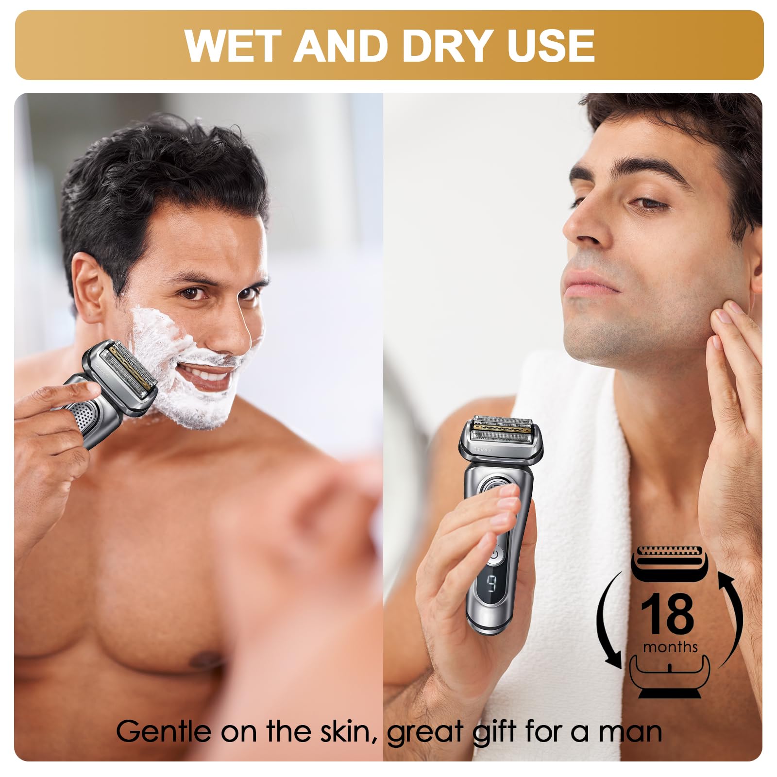 Series 9 Electric Shaver Replacement Head, 92S Series 9 Shaving Razor Head S9 Foil & Cutter Razor Heads Compatible with 9290cc, 9291cc, 9370cc, 9293s, 9385cc, 9390cc, 9330s, 9296cc Etc
