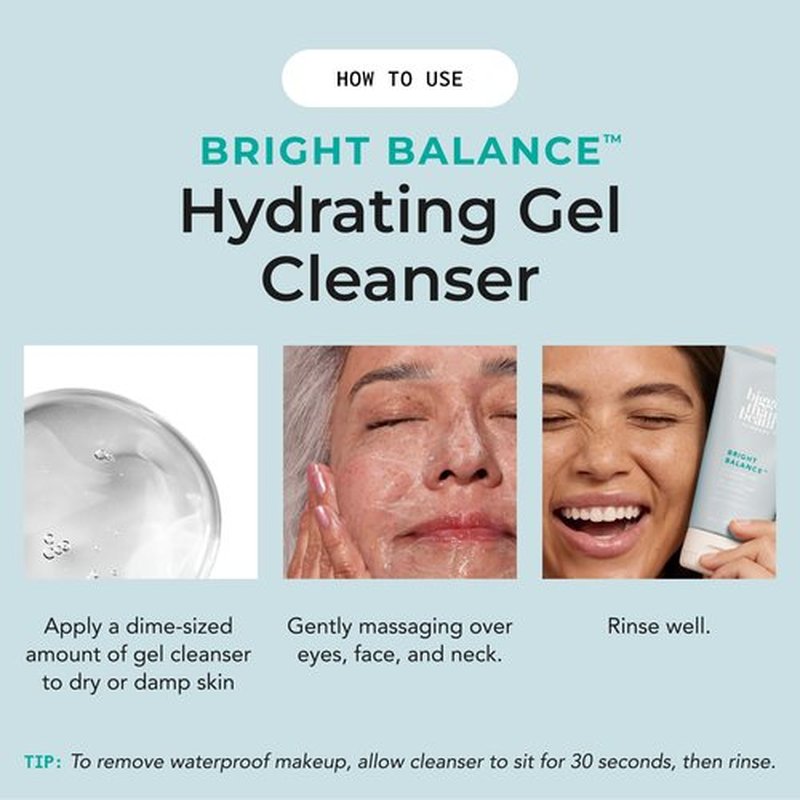 Bigger Than Beauty Skincare Hydrating Gel Cleanser, Face Wash with Hyaluronic Acid & Vitamin C for All Skin Types, Daily Skin Care, Makeup Remover for Women, Facial Cleanser, Vegan & Cruelty Free