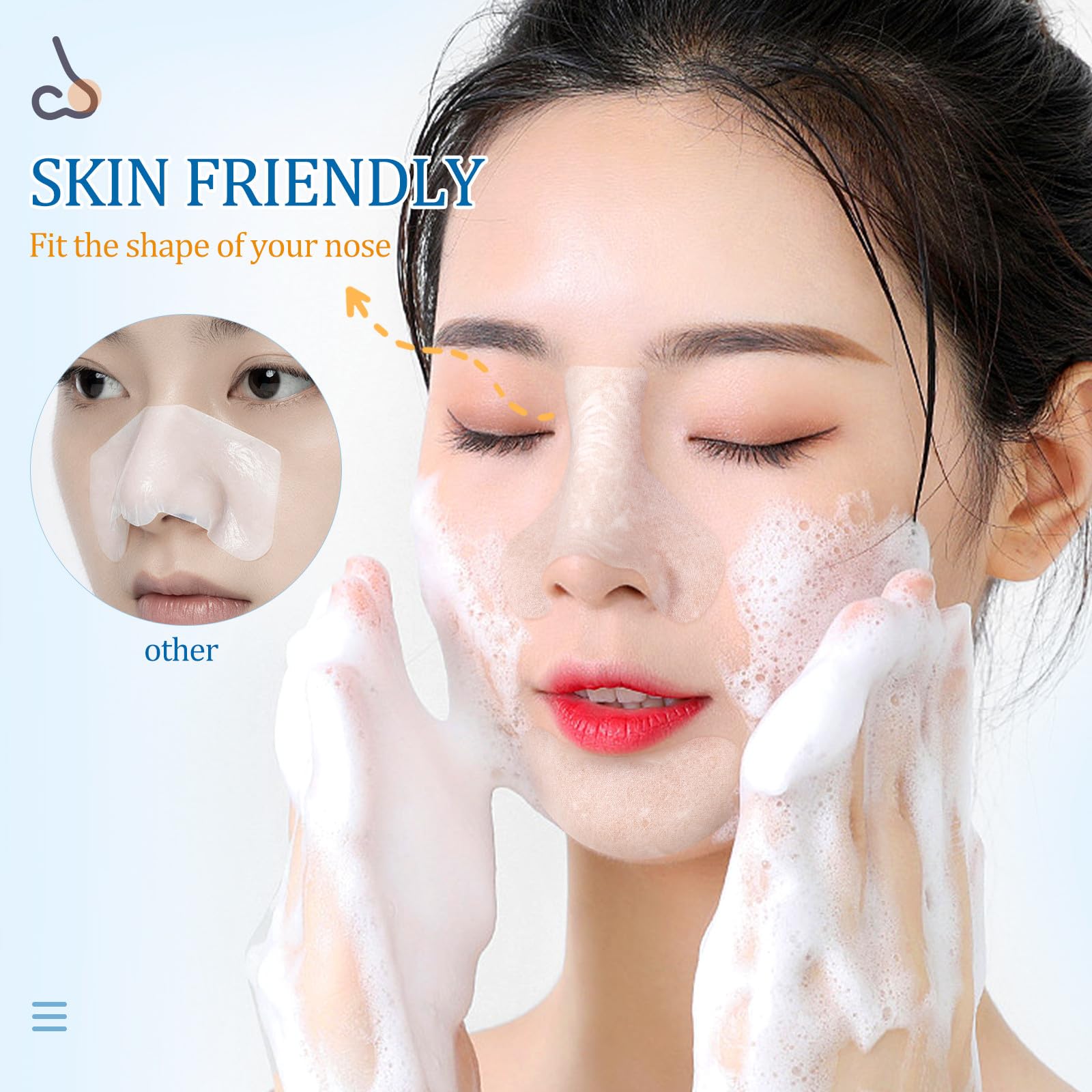DOITOOL 200Pcs Nose Patches for Blackheads Chin Cleansing Patches T Zone Skin Care Nose Pore Sticker Paper for Pores, Strips Cotton Pads Pure Cotton