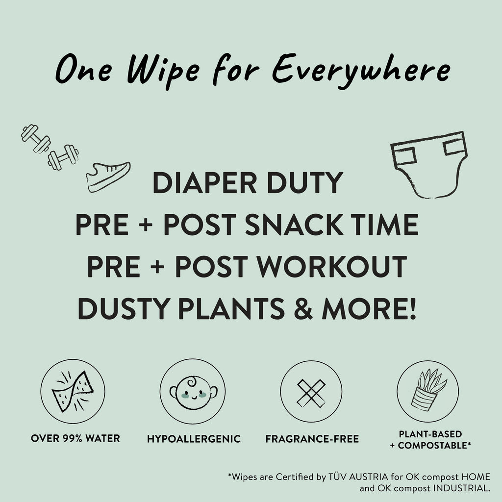 The Honest Company Babe's Clean Bum Gift Set, Diapering and Newborn Essentials 99% Water Wipes 60 ct Diaper Rash Cream 2.5 oz Conscious Diapers Size 1
