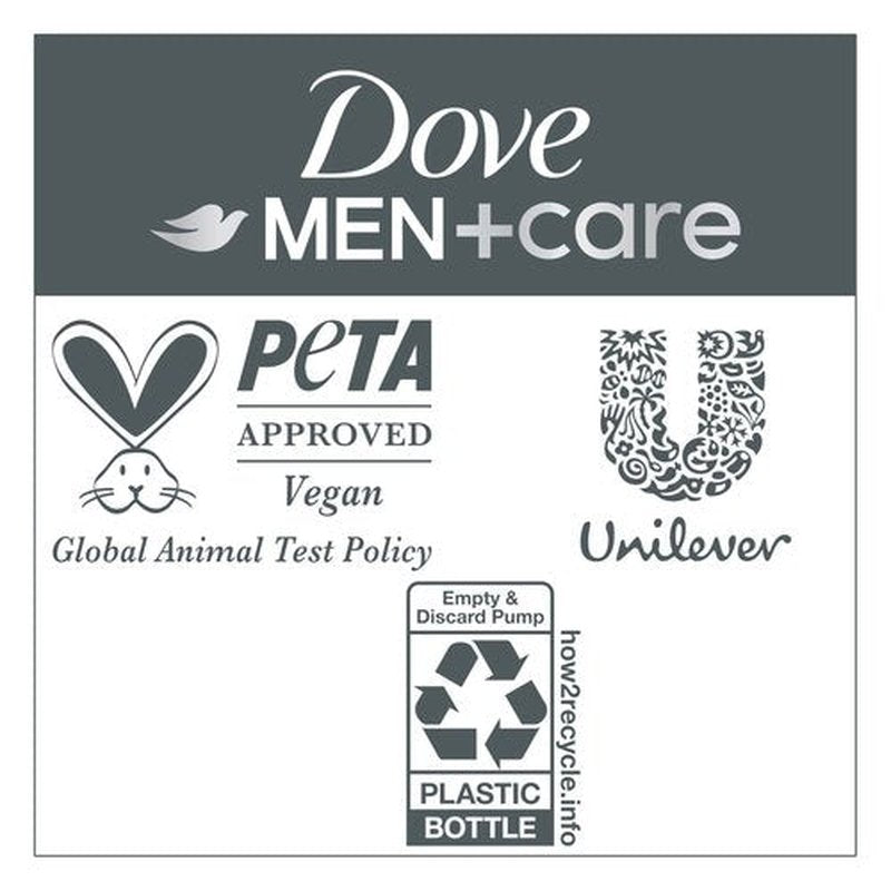 DOVE MEN + CARE Shampoo 1 count Charcoal + Clay for Real Hair that Powers Up Hair Strength, with Deep Purifying Benefits, 28 Fl oz