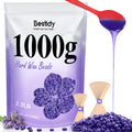 Bestidy Hard Wax Beads for Hair Removal, Waxing Beads for Coarse Hair, 1000g Refill Wax Beads for Wax Warmer, Home Waxing for All Body and Brazilian Bikini Areas, Women Men (35.27 Ounce, Purple)