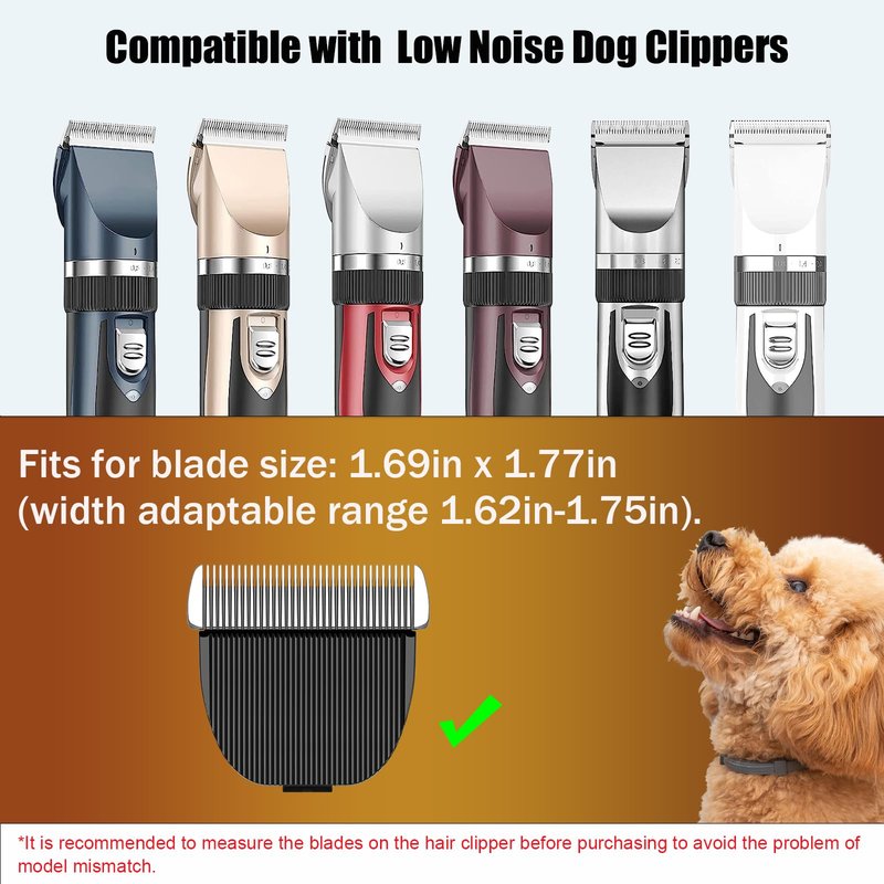 YAZIYIR 6 Pack Attachment Guide Comb Guards Compatible with oneisall Low Noise Dog Clippers,Szie from 3mm-18mm Cut Length, Black