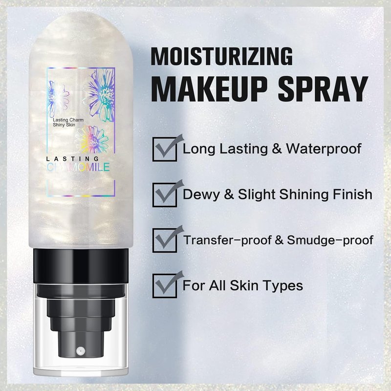 UCANBEMAKEUP Dewy Makeup Setting Spray - Hydrating & Illuminating Finish | Lightweight 3.15 Fl Oz