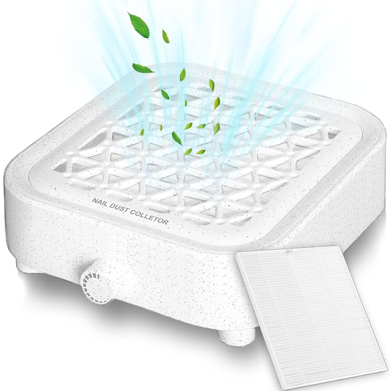 Voolex Nail Dust Collector for Nail Tech，Vacuum Fan Dust Collector for Beginner with nail dust collector Filter, Professional nail dust collector, Must Have Nails Tools & Accessories for Nail Art