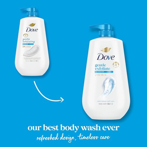 Dove Body Wash - Gentle Exfoliating Cleanser with Sea Minerals | 24-Hour Moisturizing, 30.6 oz