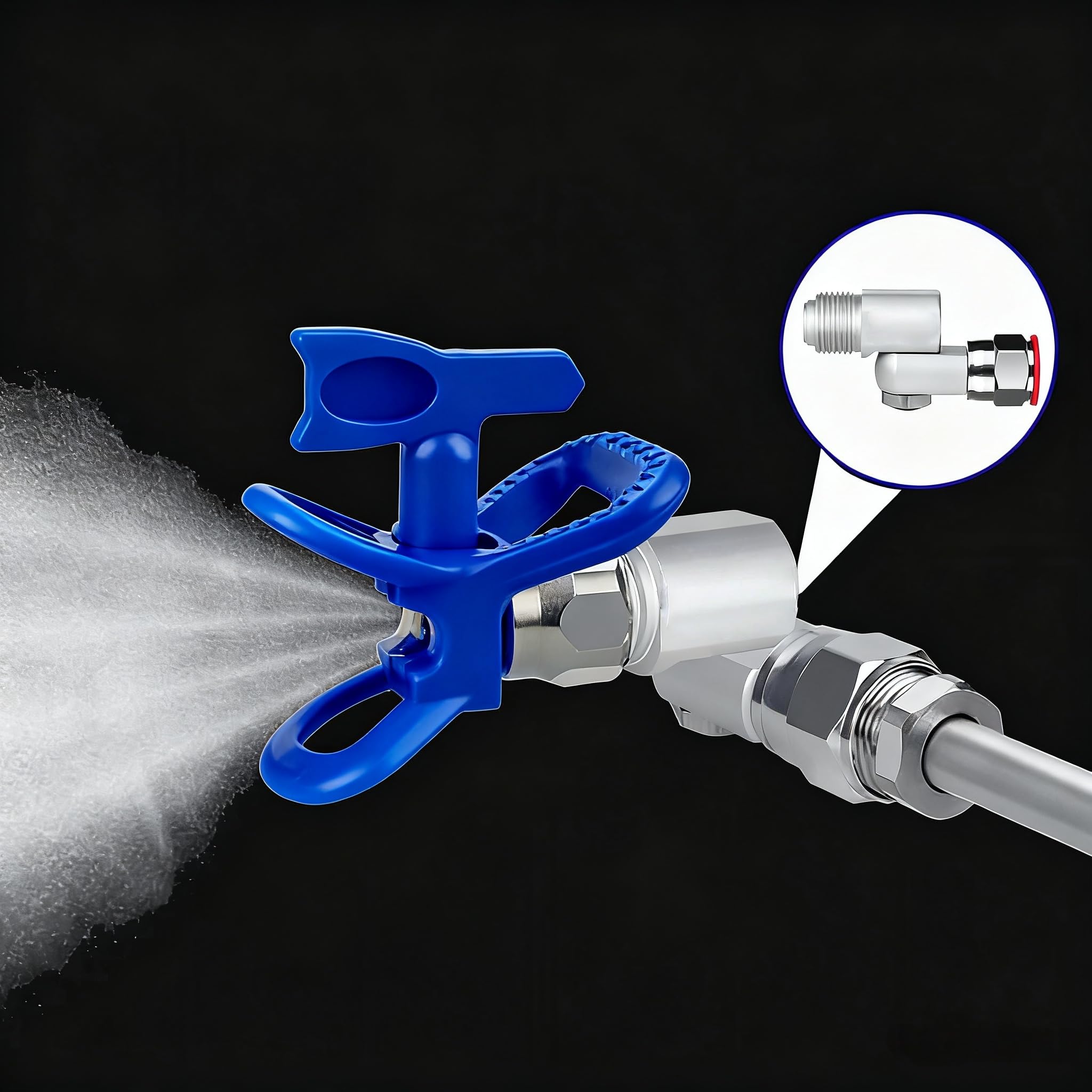 (2pack) 235486 Airless Paint Spray Gun Swivel Joint Compatible with Graco Sprayers Gun Accessories 7/8" Thread 180° Degree Rotation