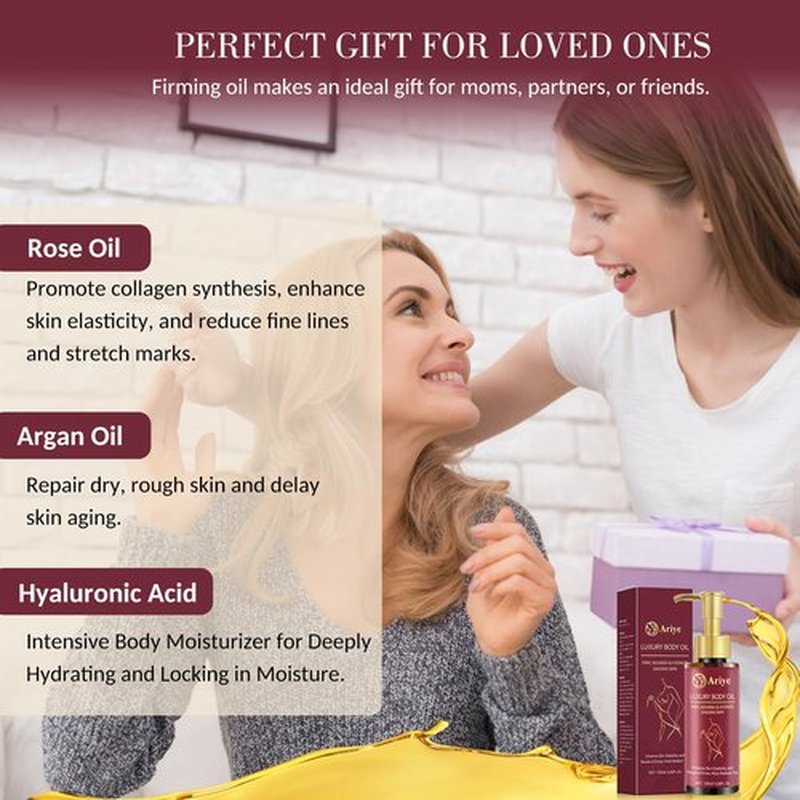 ARIYE Body Firming Oil Glow-Remedy body oil for women,Body Oil After Shower Tightening&Hydrating Treatment for Arms,Legs,Stomach&Body,Natural Firming Oil for Dry Skin,Non-Greasy Body Serum-(4.06 Oz)