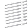 Terberl 8 Pack Diamond Nail File 7 inch Metal Fingernail Files, Stainless Steel Double Side Nail File for Salon Home and Travel Men Women