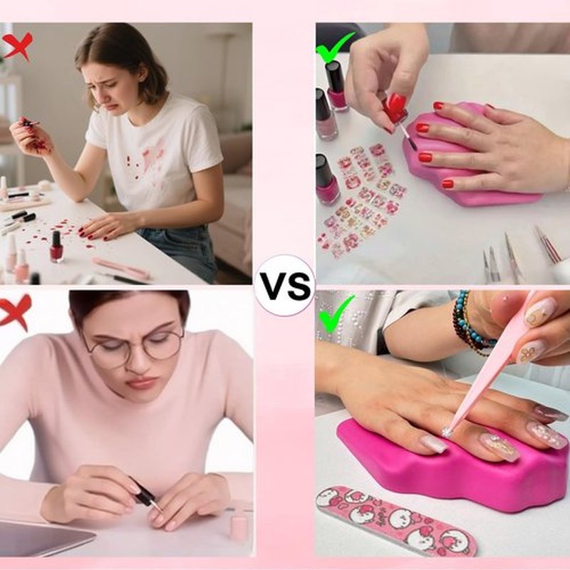 arm rest for nails tech 4pcs Silicone nail accessories,nail cushion hand rest Manicure Hand Rest nail hand rest nail polish hand rest Suitable use at home Nail Technician Use Must Have Nail Pillow