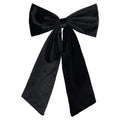 6.5 Inch Velvet Hair Bow Clip Classic Bowknot Ponytail Holder Long Velvet Ribbon Barrette Hair Accessories for Women Girls, Black