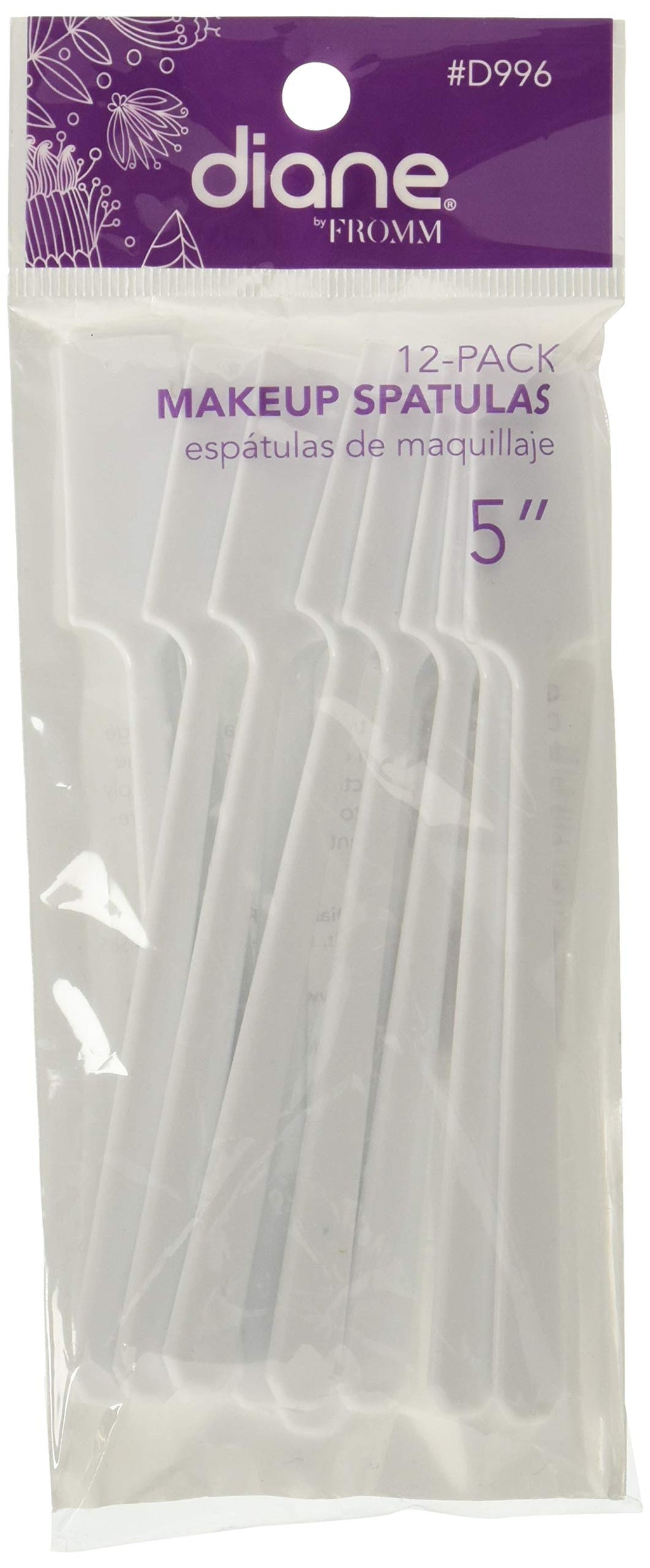 Diane D996 Makeup Cosmetic Spatulas 5" Size - 12 Pack