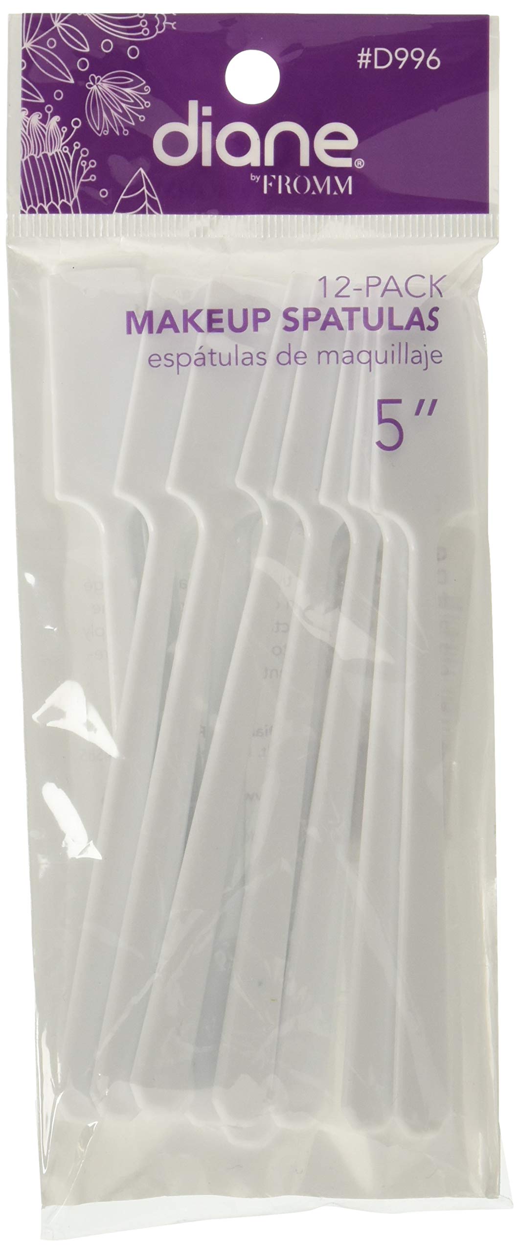 Diane D996 Makeup Cosmetic Spatulas 5" Size - 12 Pack