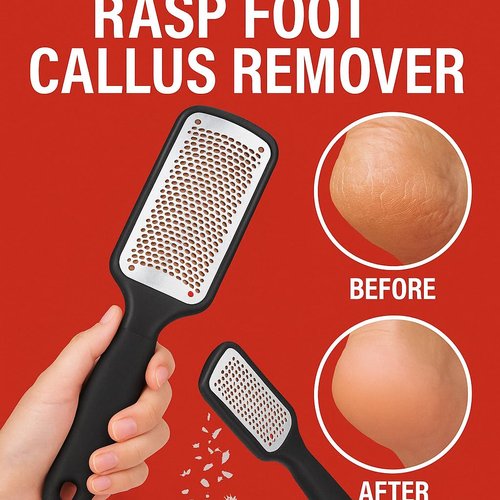 CHICSO 2 PCS Stainless Steel Profession Foot Callus Remover with Storage Bag