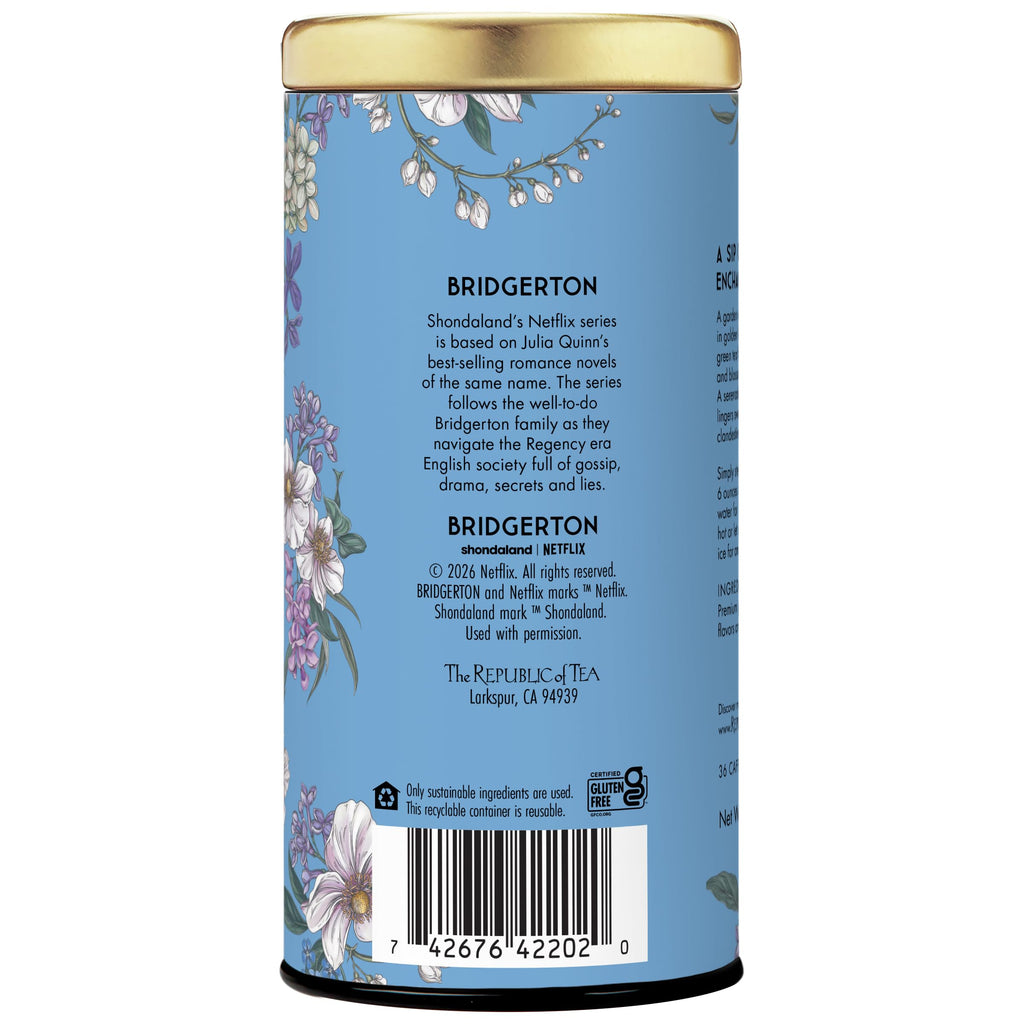 The Republic of Tea — Bridgerton Sophie & Benedict Love in Bloom Green Tea, 36 Tea Bags