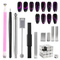 heemeei Cat Eye Magnet Set, 38Pcs Cat Eye Magnets for Nails, Cat Eye Gel Nail Polish Magnet for Nail Art, Strong Nail Magnets Tools for Cat Eye Gel Polish, Magnetic Sticks for Home Salon DIY