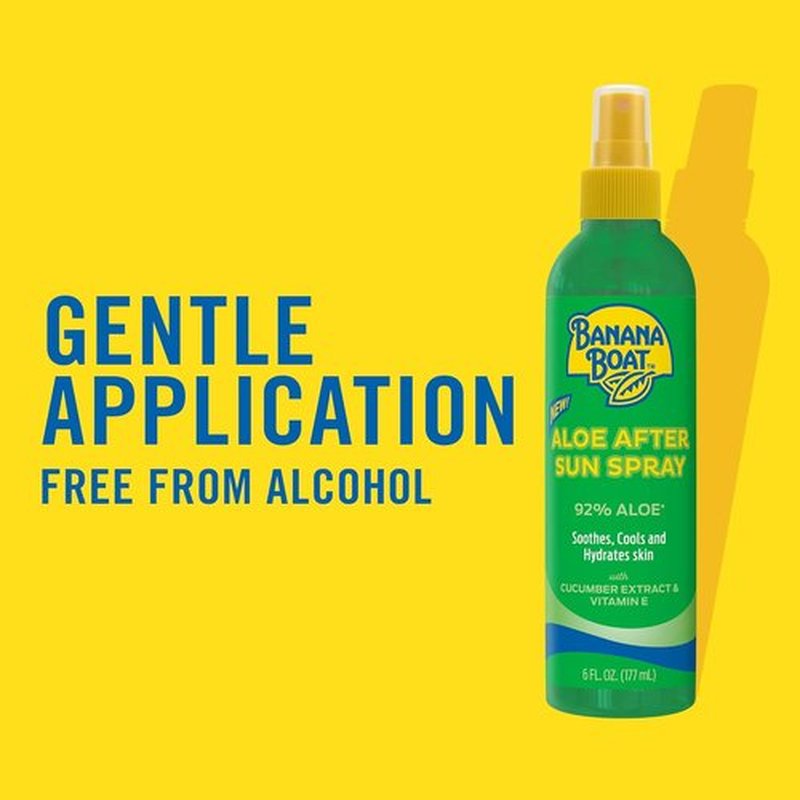 Banana Boat Aloe After Sun Spray - Soothing Aloe Vera & Cucumber Extract for Sunburn Relief | 6 Fl Oz