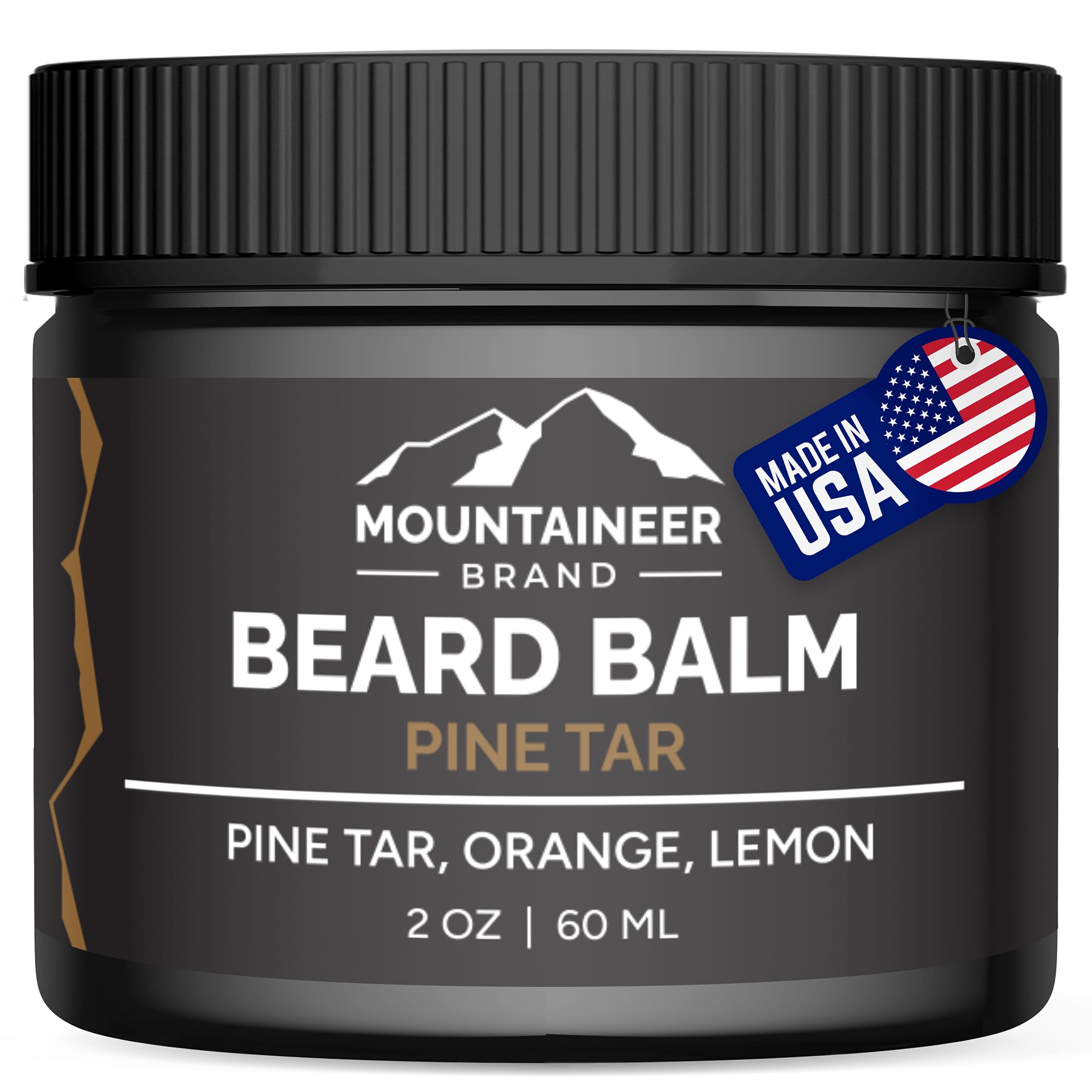 Mountaineer Brand Natural Beard Balm with Pine Tar Scent | Scents Inspired by Nature | Beard Butter for Men | Leave in Condidtioner | Hydrates, Softens and Tames | Made in West Virginia | 2oz