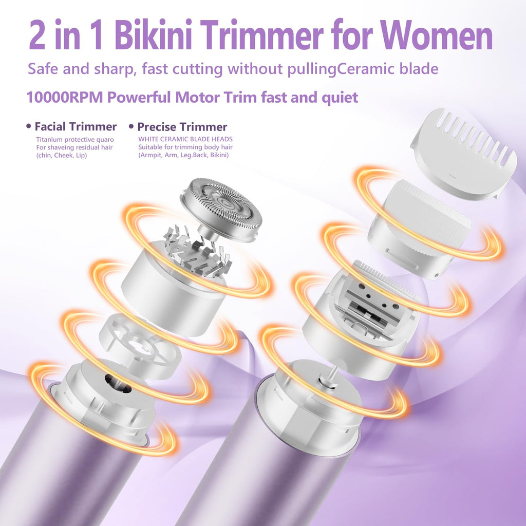 BIBWLD Women's Electric Shaver (Purple&Pink)