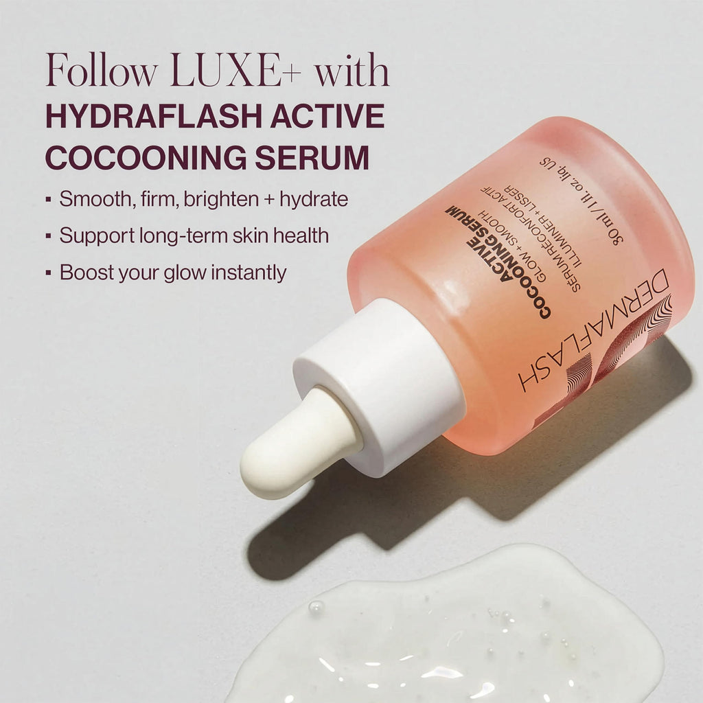 DERMAFLASH LUXE+ Sonic Dermaplaning Tool for Face Peach Fuzz Removal, Anti-Aging and Exfoliation