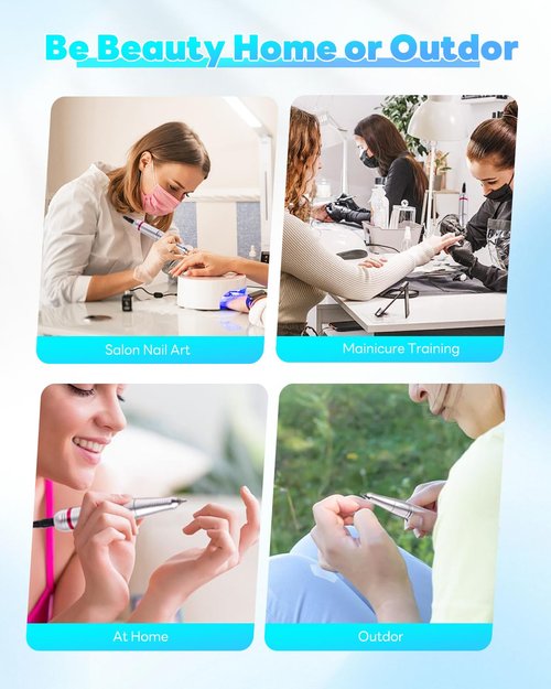 CozyZen Electric Nail Drill Professional: 45000 RPM Nail File Kit Machine with LCD Display, Hand & Foot Control Low Noise for Acrylic, Gel Nails, Manicure & Pedicure - Salon & Home Use