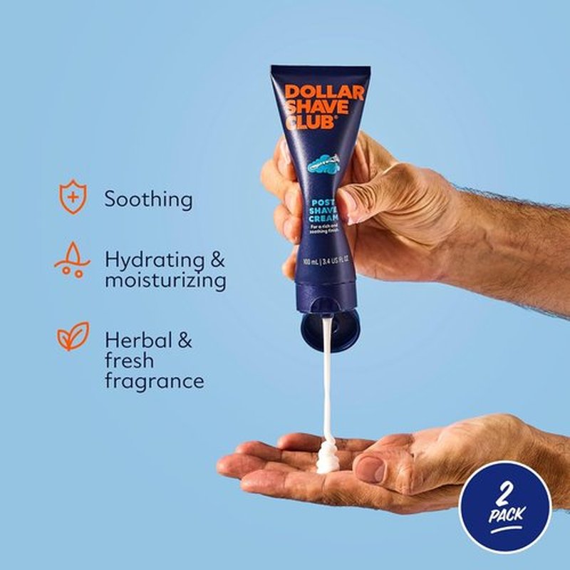 Dollar Shave Club | Hydrating Post Shave Cream - 3.4 Ounce (2 Pack) for Smooth Skin