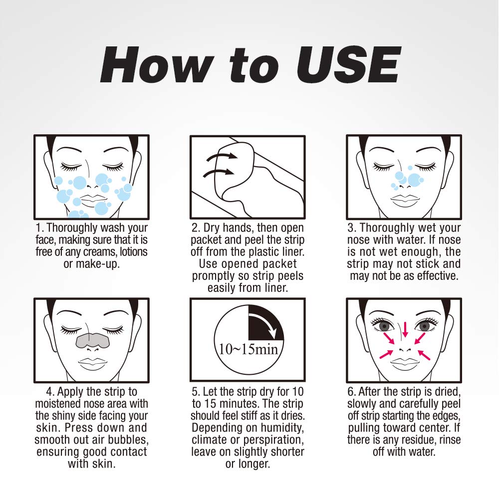 Original Epielle Deep Cleansing Nose Strips, Pore Strips for Clogged Pores, Blackhead Removal, Oily Skin, Easy and Effective, K- Beauty Skin Solutions, 14 Count Value Pack