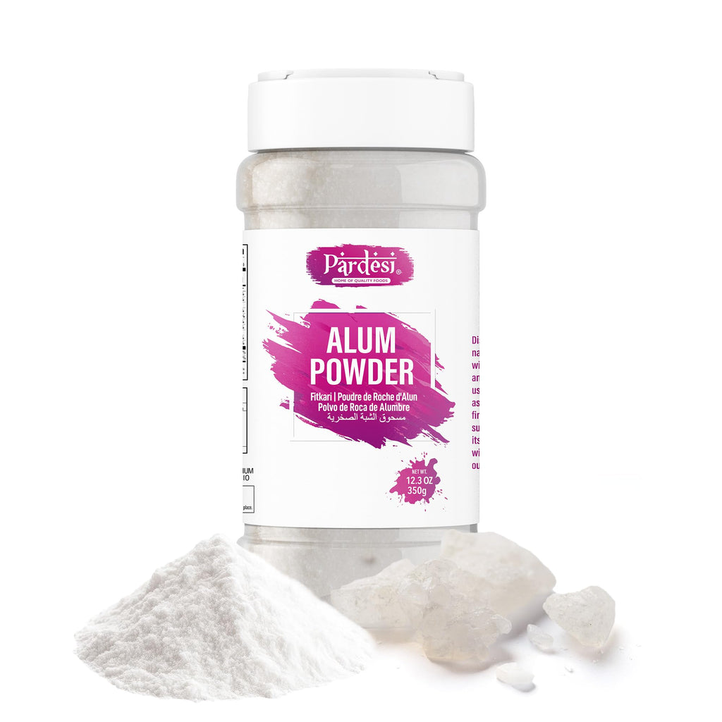 Pardesi Alum Powder (Fitkari Phitkari) 350g, Fine Potassium Alum