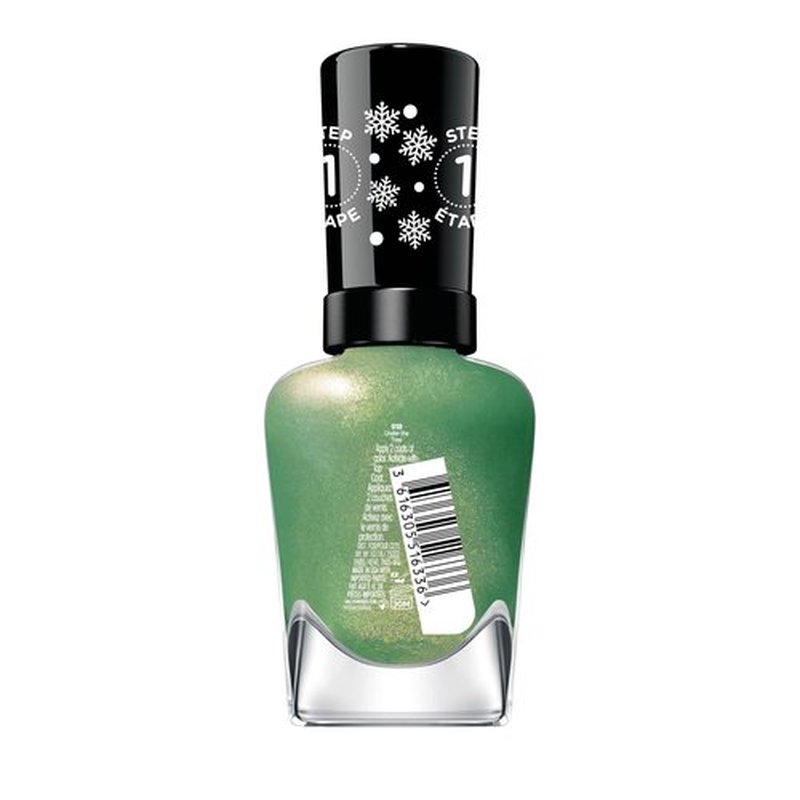 Sally Hansen Miracle Gel™, Under the Tree, Long Lasting, Gel-Like Formula, No UV Lamp Needed, Green Glitter Nail Polish
