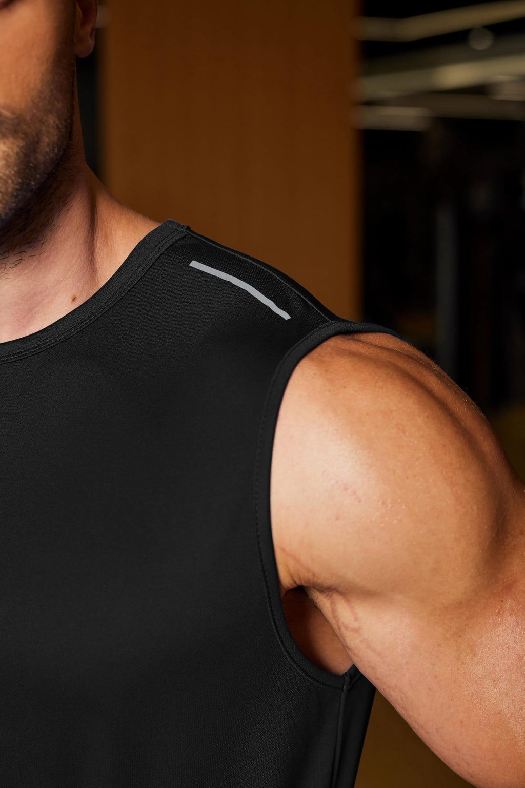 COOFANDY Mens Black Tank Top Mesh Athletic Sleeveless T Shirts Quick Dry Gym Tanks Lightweight Workout Muscle Shirt L