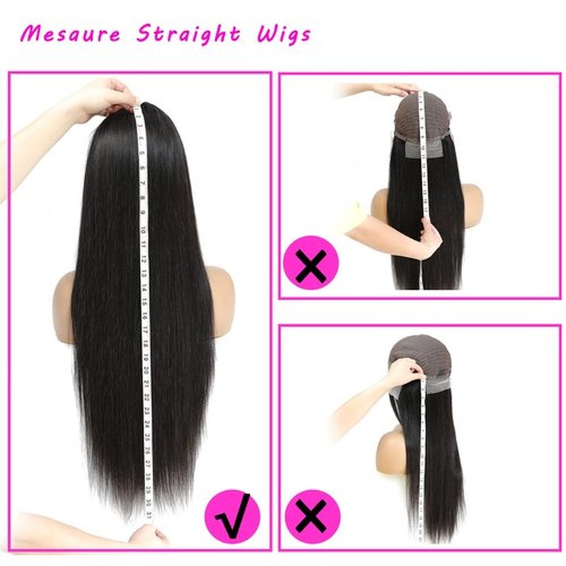 bunGiol Straight HD Transparent Lace Front Wigs Human Hair 13x4 for Black Women Glueless Brazilian Virgin Frontal Hairline 180% Density Pre Plucked with Baby Hair Black 24 inches