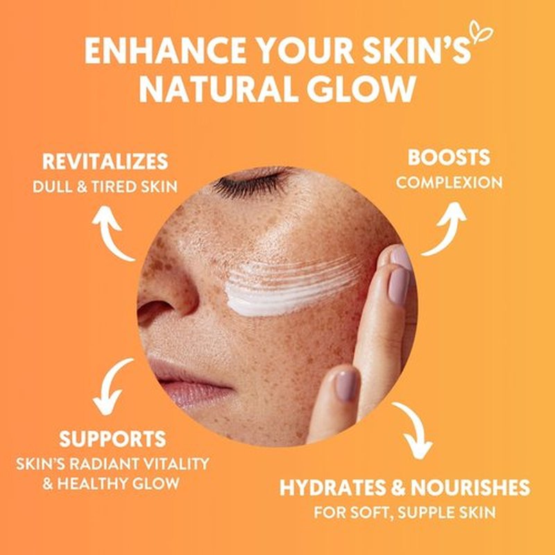 By Nature Vitamin C + Collagen Face Cream Cleanser - Daily Makeup Remover and Facial Wash from New Zealand (7 Oz)
