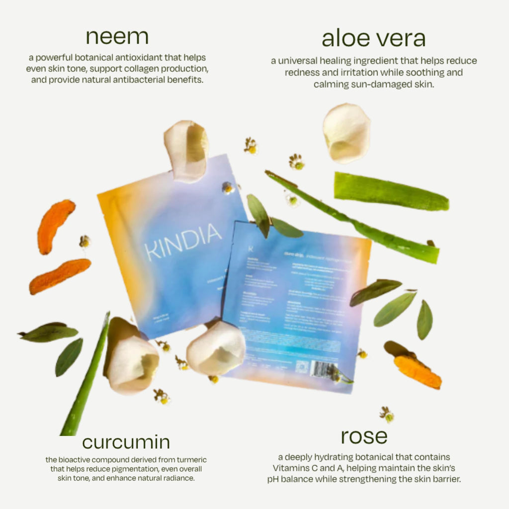 KINDIA Hydrating Sheet Mask with Niacinamide, Facial Masks for Women Skin Care Moisturizing Face Masks aura drip - 1 Count
