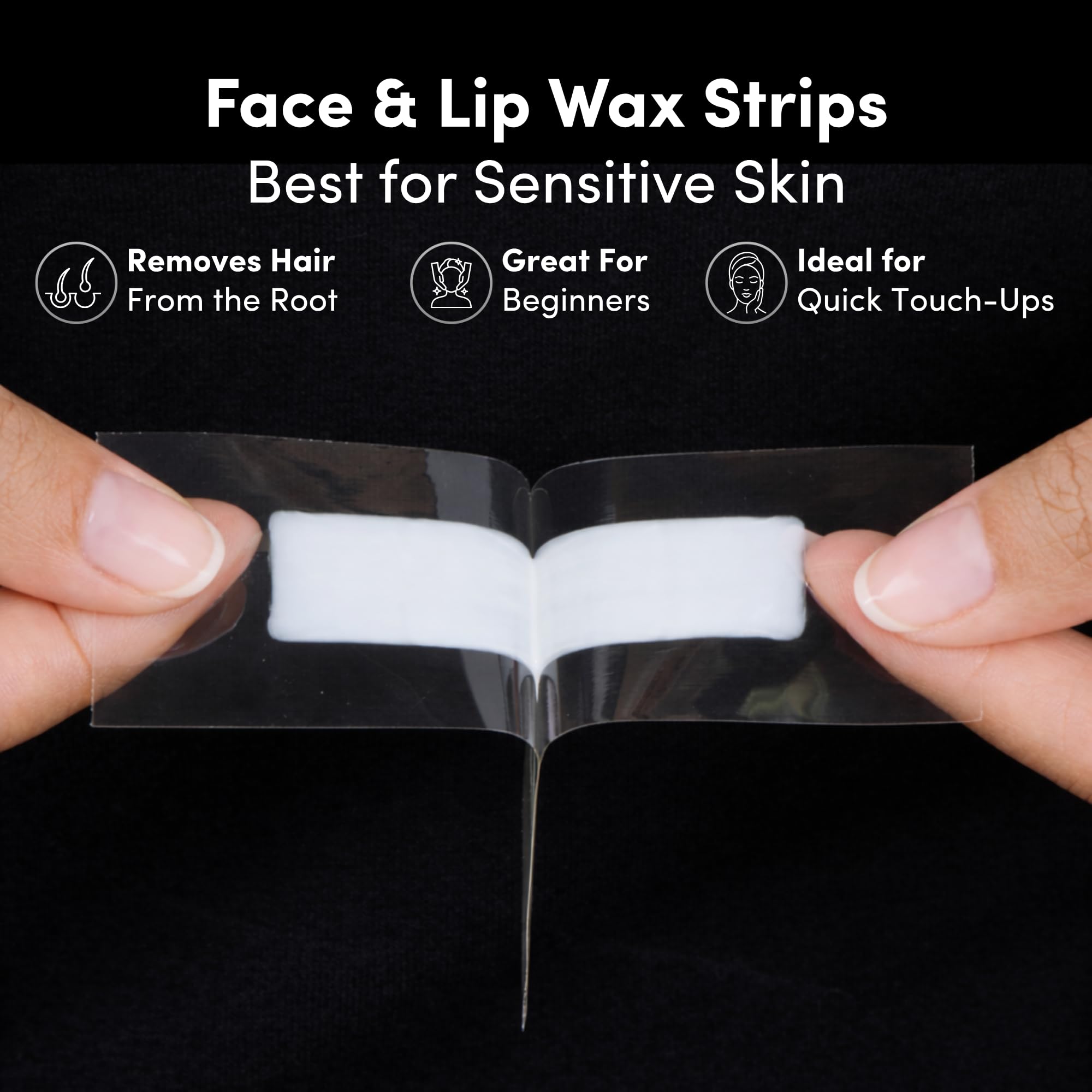 Parissa Face & Lip Wax Strips — Facial Hair Removal for Upper Lip, Chin & Jawline | Gentle for Sensitive Skin | Ready-to-Use, No Heat | 20 Strips (10 x 2)