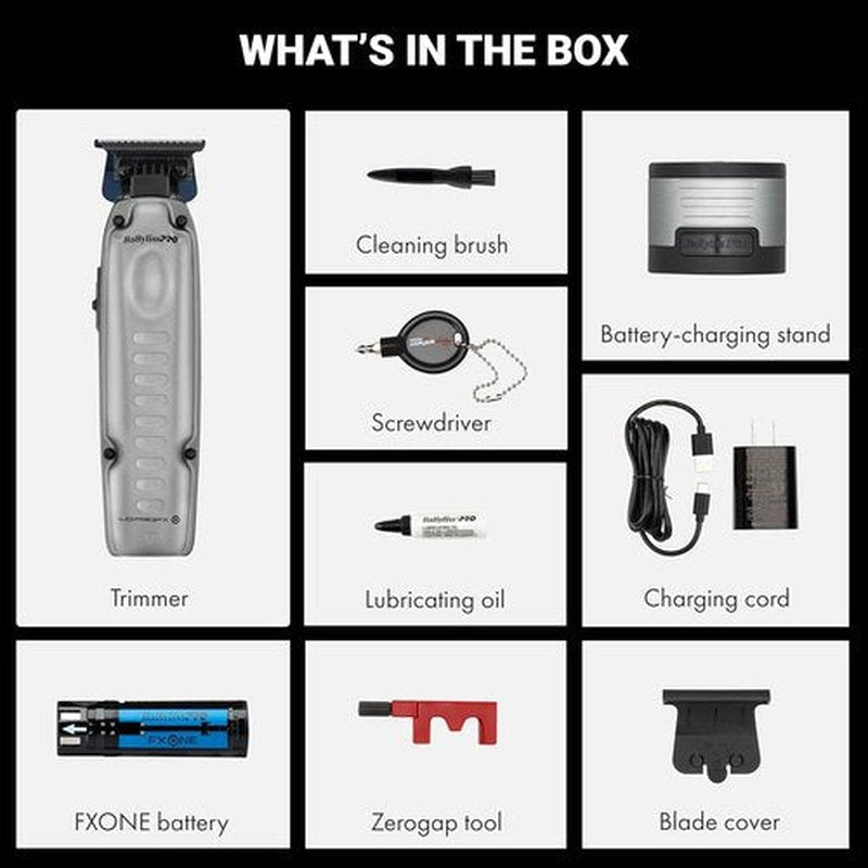 BaBylissPRO FXONE LO-PROFX Cordless Trimmers for Men - Interchangeable Battery & Precision Cutting
