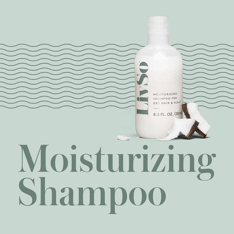 LivSo Moisturizing Scalp Shampoo - Nourishes Hair & Scalp - Naturally Derived Formula - Refreshing Clean Feel