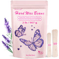 AUPERWEL 2lbs Wax Beads with Coarse Hair Formula, Hard Wax Beads for Hair Removal and Sensitive Skin, Hard Wax Beans for Bikini, Brazilian, Legs, Underarms, Chest, Full Body Waxing (Natural Lavender)