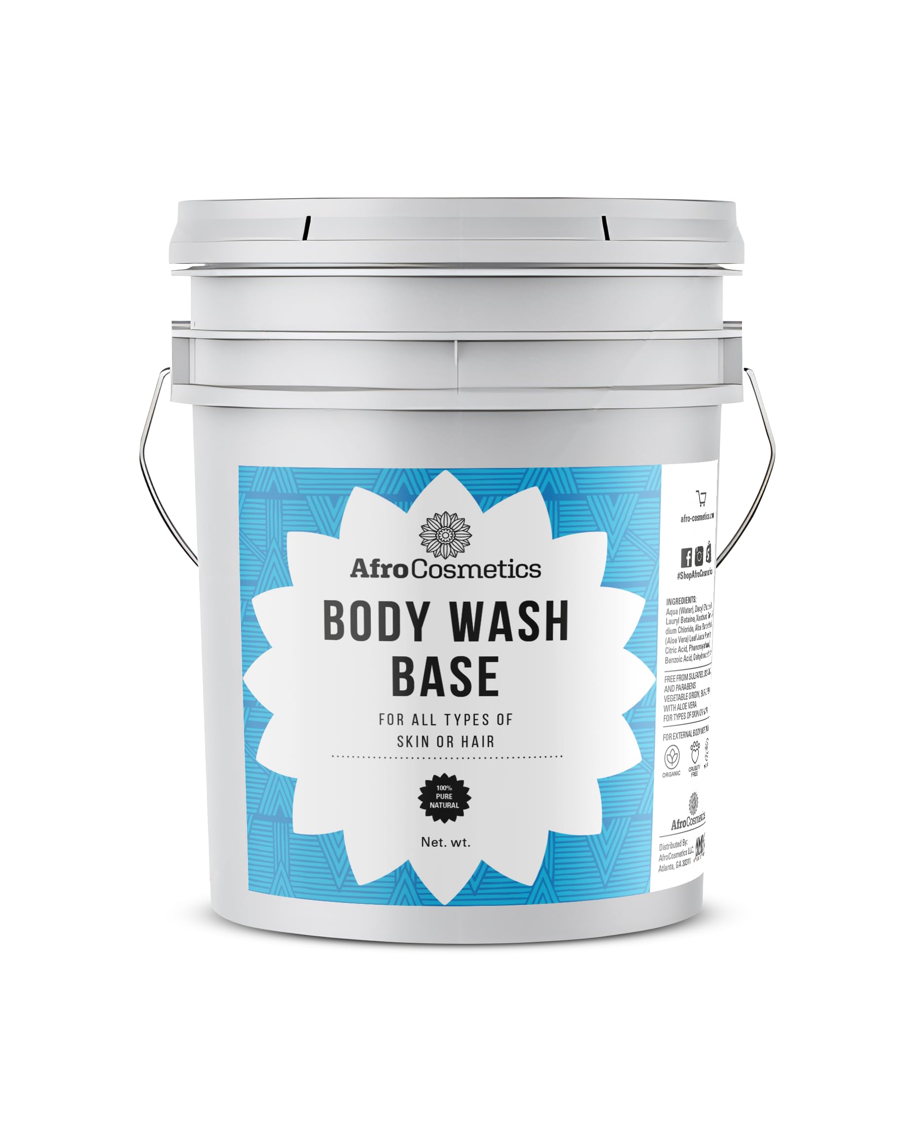 AFROCOSMETICS Body Wash For Sensitive Skin Rejuvinates and Cleanse the Skin Unscented 5 Gallon Bucket