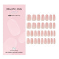 Dashing Diva Glaze Effects Nail Strip Set - Ballerina Blush - Long Lasting, Chip Resistant, Semi-Cured Gel Nail Strips - 4-Piece Manicure Set with 32 Strips
