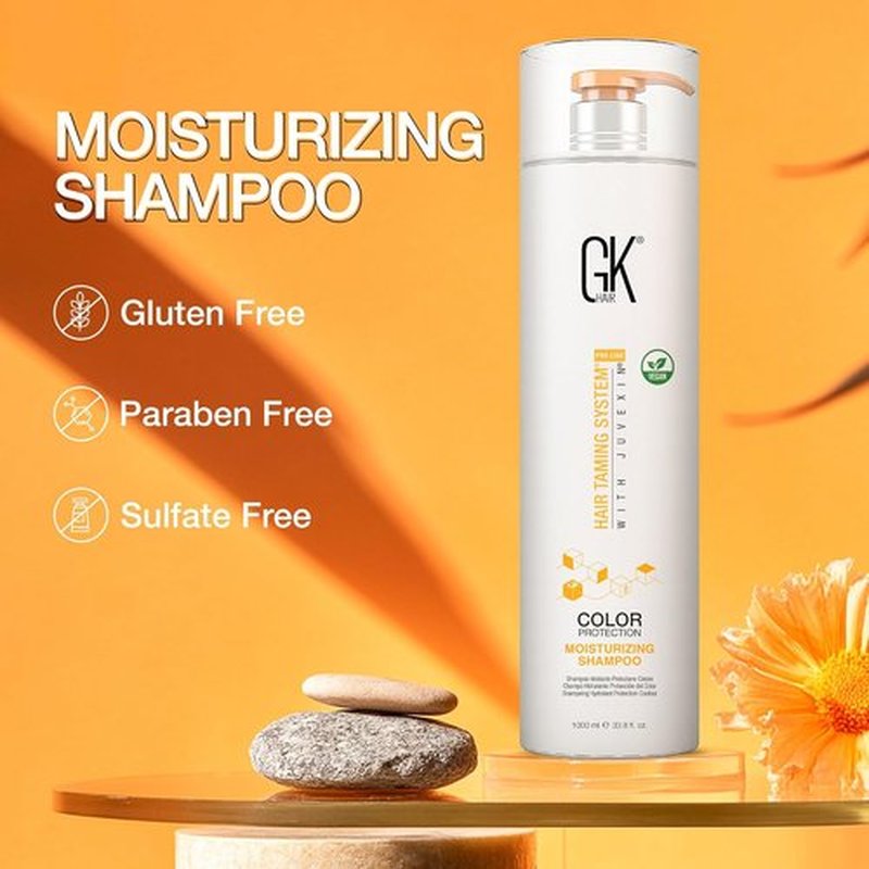 GK HAIR Vegan Moisturizing Shampoo & Deep Conditioning Hair Mask - Keratin Frizz Control Treatment | 33.8 Oz