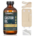 Purelysian Beauty Castor Oil Pack Wrap Organic Cotton, 7 Pcs Caster Oil Pack Kit for Stomach and Liver Detox Pack Kit (8fl.oz/237ml)