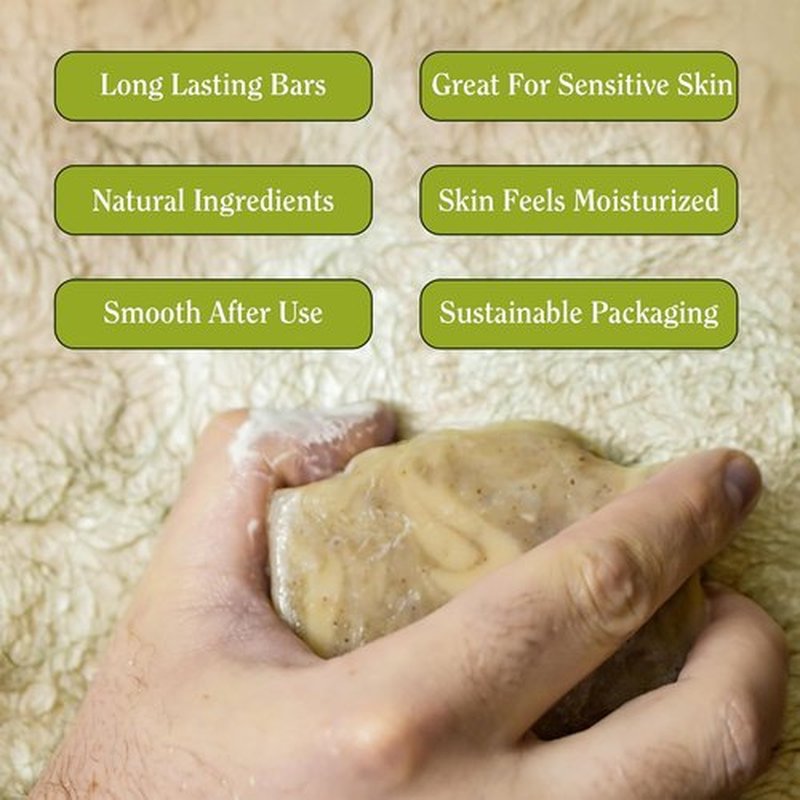 Compass Soap Petoskey Stone - Natural Bar Soap for Men | Gentle Lather & Minimalist Design | 5 oz. Pack of 2