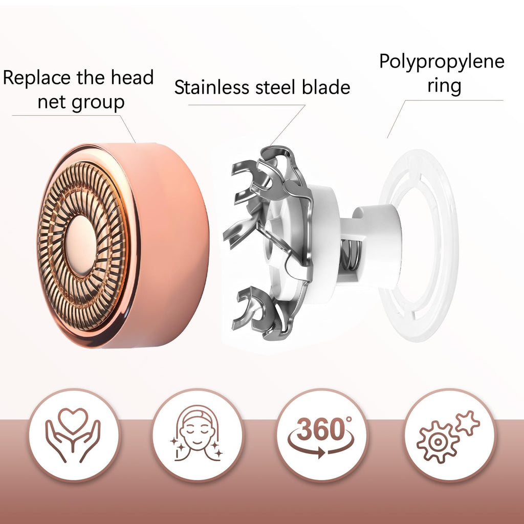 6 Pack Replacement Heads Gen 3 Compatible with Flawless Facial Hair Remover, Replacement Blades Heads Compatible with Finishing Touch Flawless Hair Removal Generation 3
