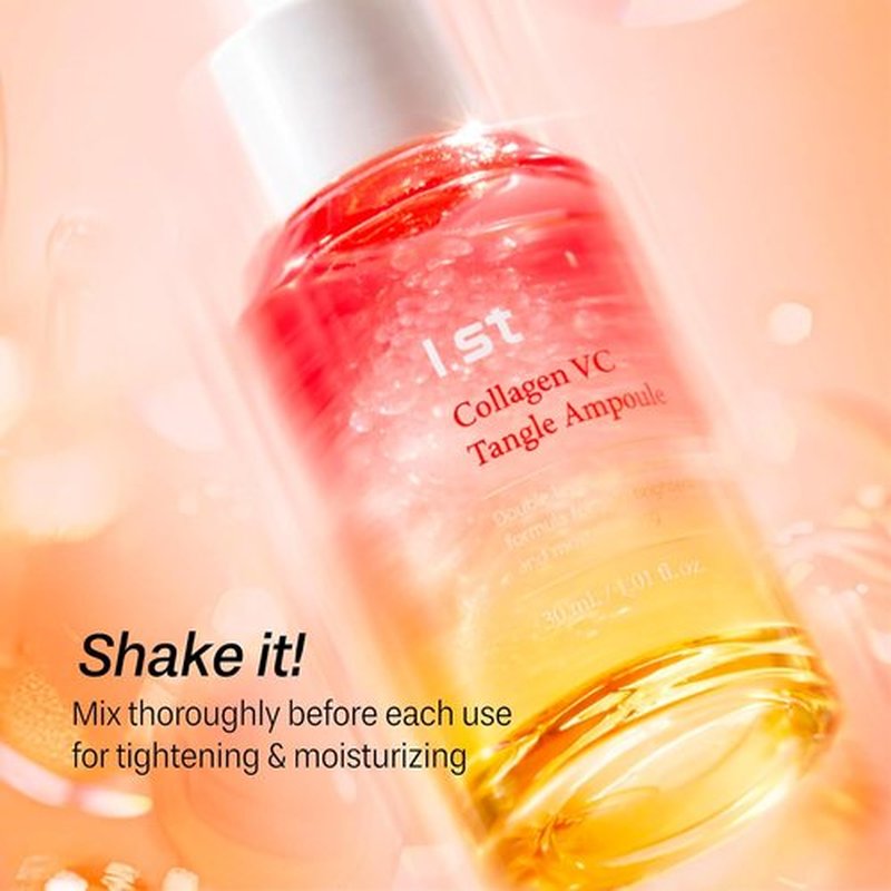 I.st Collagen VC Bounce Ampoule - Korean Face Serum with Vitamin C for Hydration | 1.01 Fl Oz