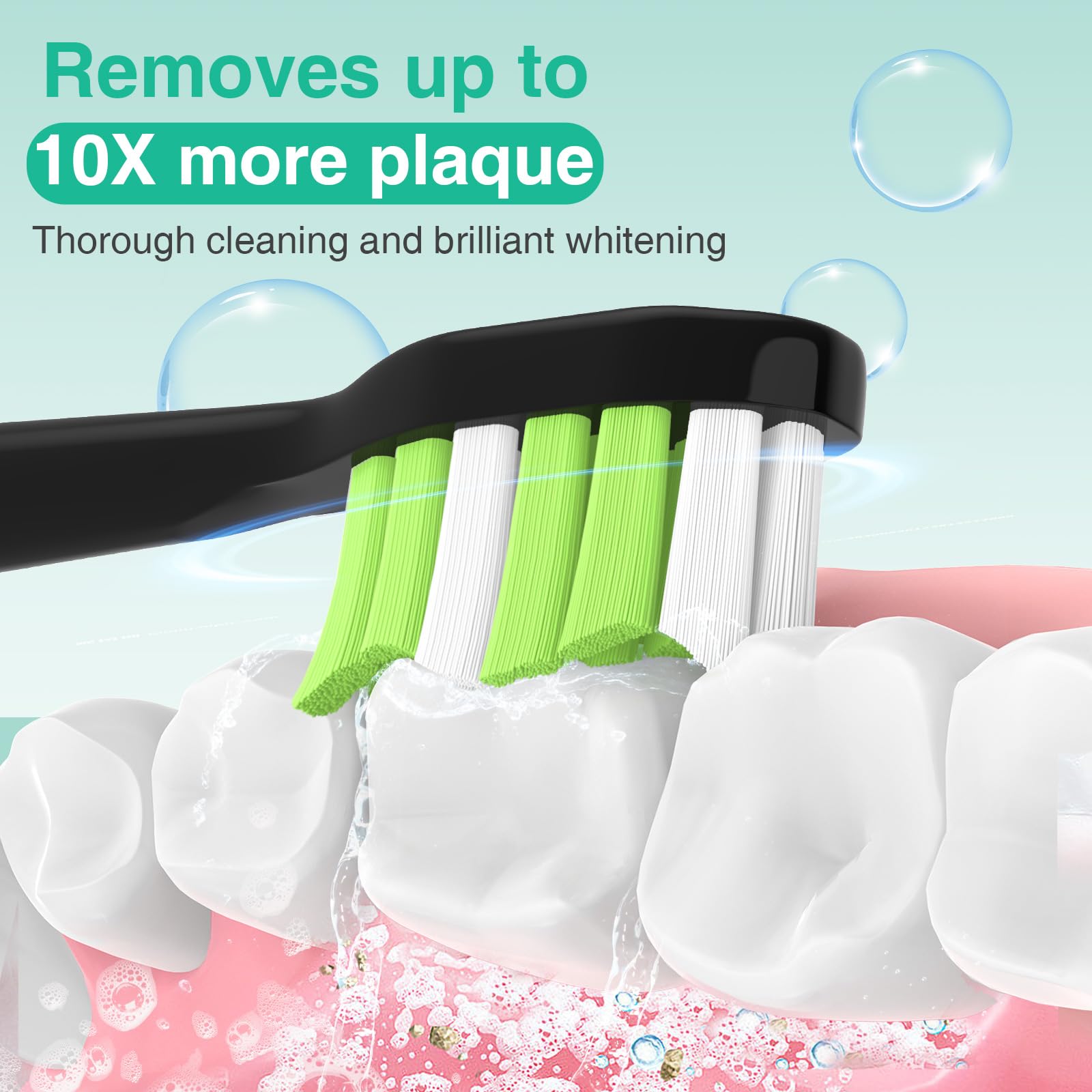 Aoremon Replacement Heads for Philips Sonicare C2 W, 8 Count Black