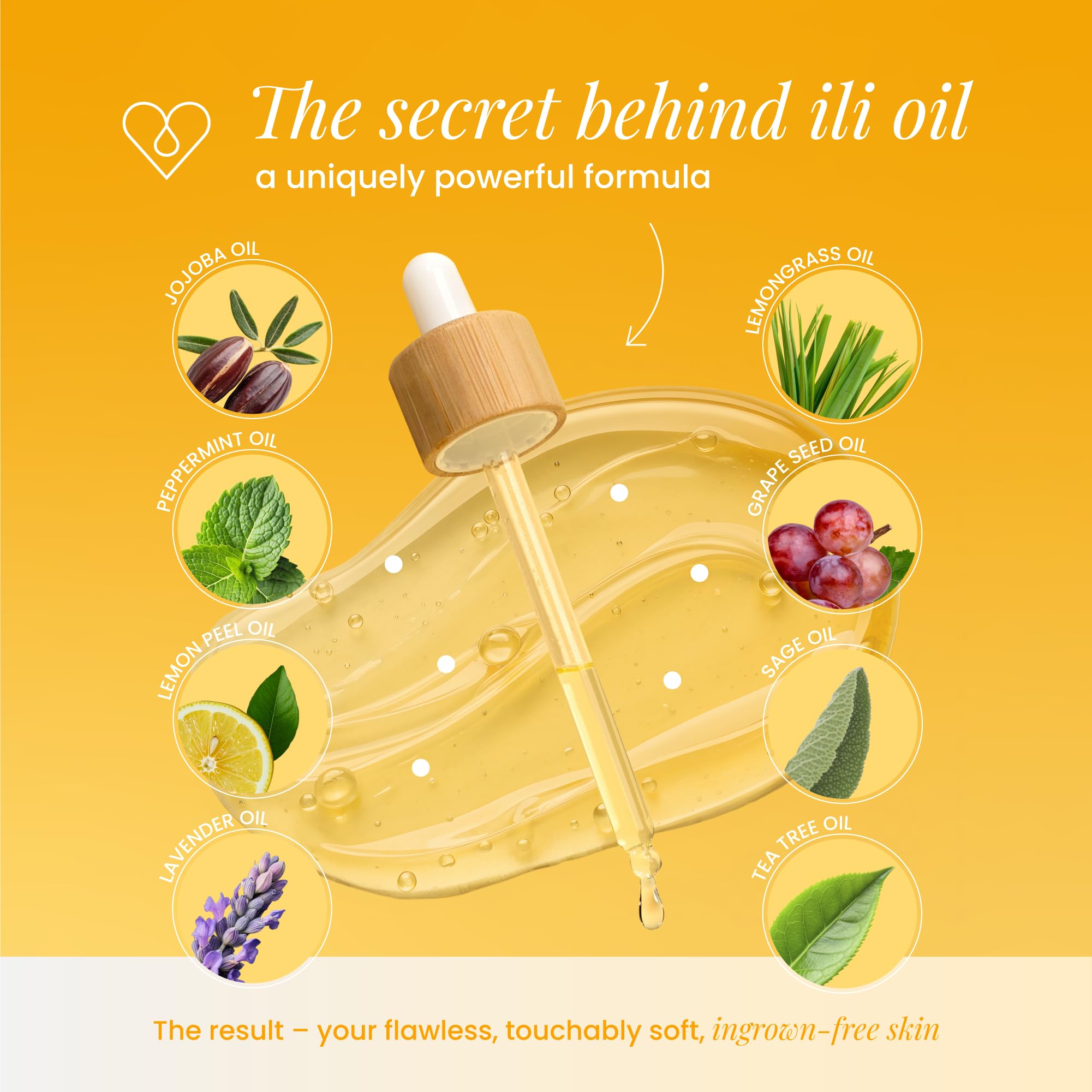 ili Oil 60ml – Ingrown Hair Treatment & Post-Wax Soothing Oil for Smooth Skin, Prevents Razor Bumps, Hydrates & Calms Irritation – Fast Absorbing, Lightweight Botanical Formula