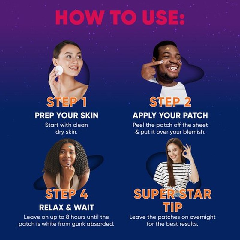 LivaClean 240 CT Superstar Pimple Patches Galaxy Edition w/Salicylic Acid & Tea Tree Oil - Pimple Patches Cute, Acne Patch for Face, Hydrocolloid Acne Patch